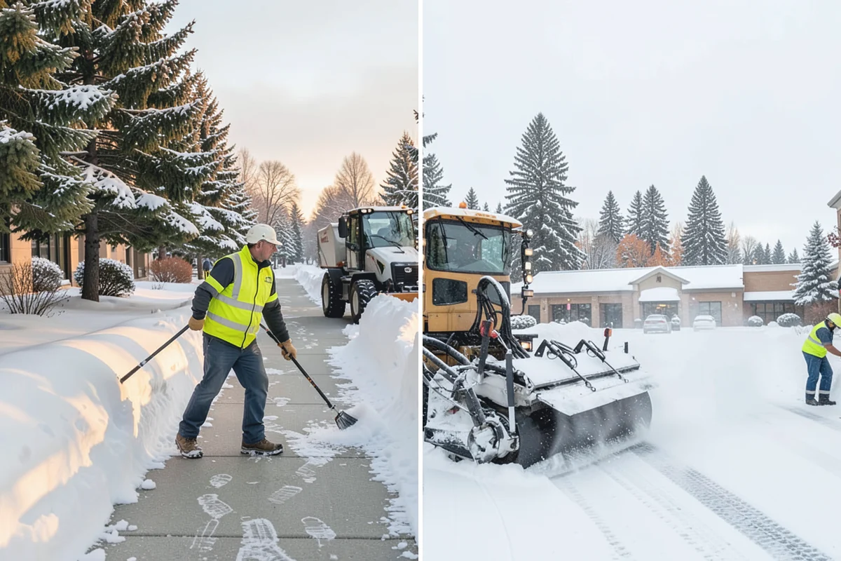 HOA Snow Hauling in Wilkeson, Pierce County, WA - We review pile locations and blocked areas with the board