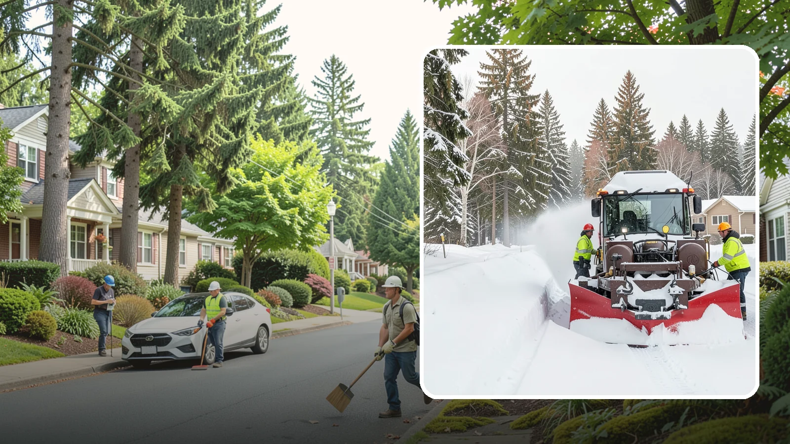 HOA Snow Plowing in Beaux Arts Village, King County, WA - We plow HOA roads, guest lots, and shared entrances under one seasonal contract so the whole community stays connected during a...