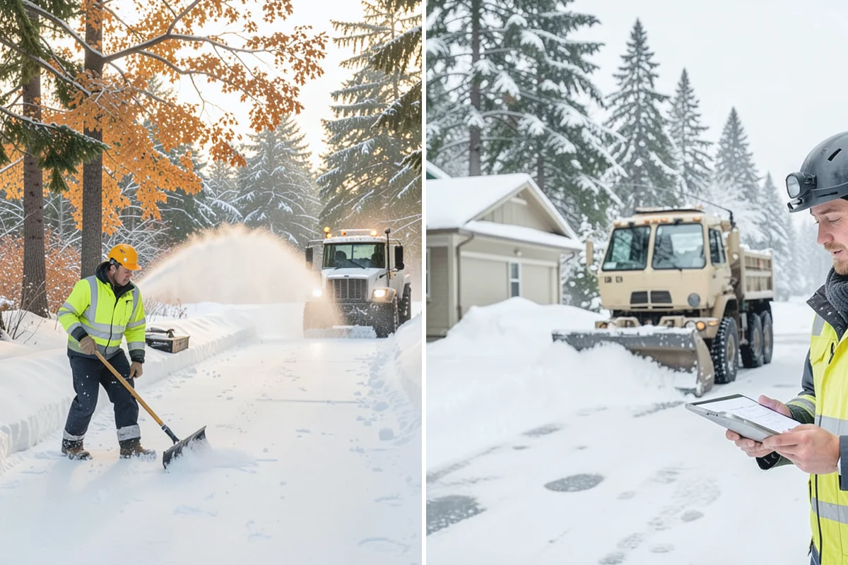 HOA Snow Plowing in Buckley, Pierce County, WA - Meet with the board to map private roads, common lots, and priority intersections