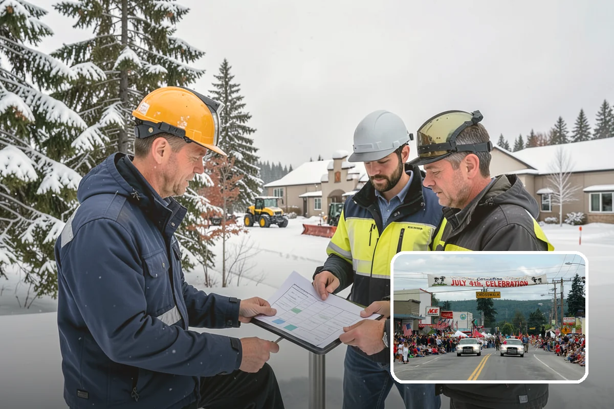 HOA Snow Plowing in Carnation, King County, WA - One seasonal contract covering all private roads and common areas