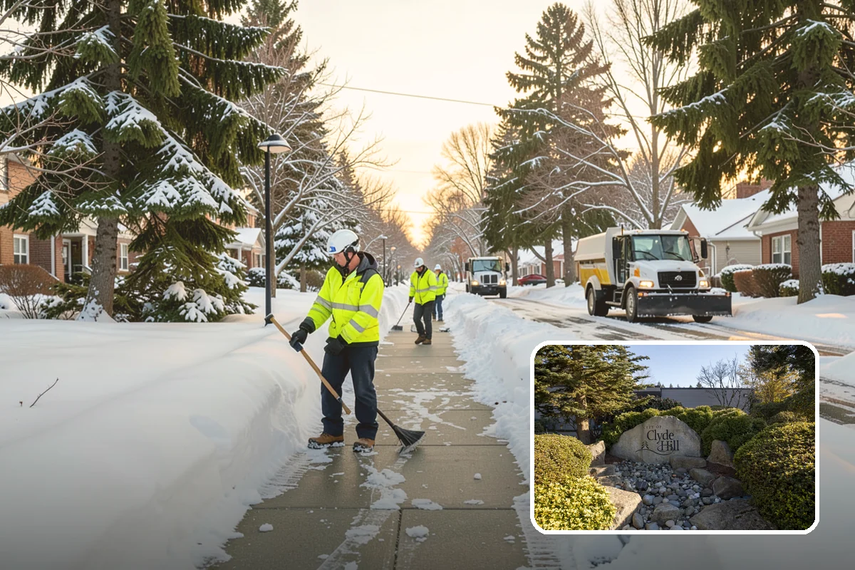 HOA Snow Plowing in Clyde Hill, King County, WA - One seasonal contract covering all private roads and common areas