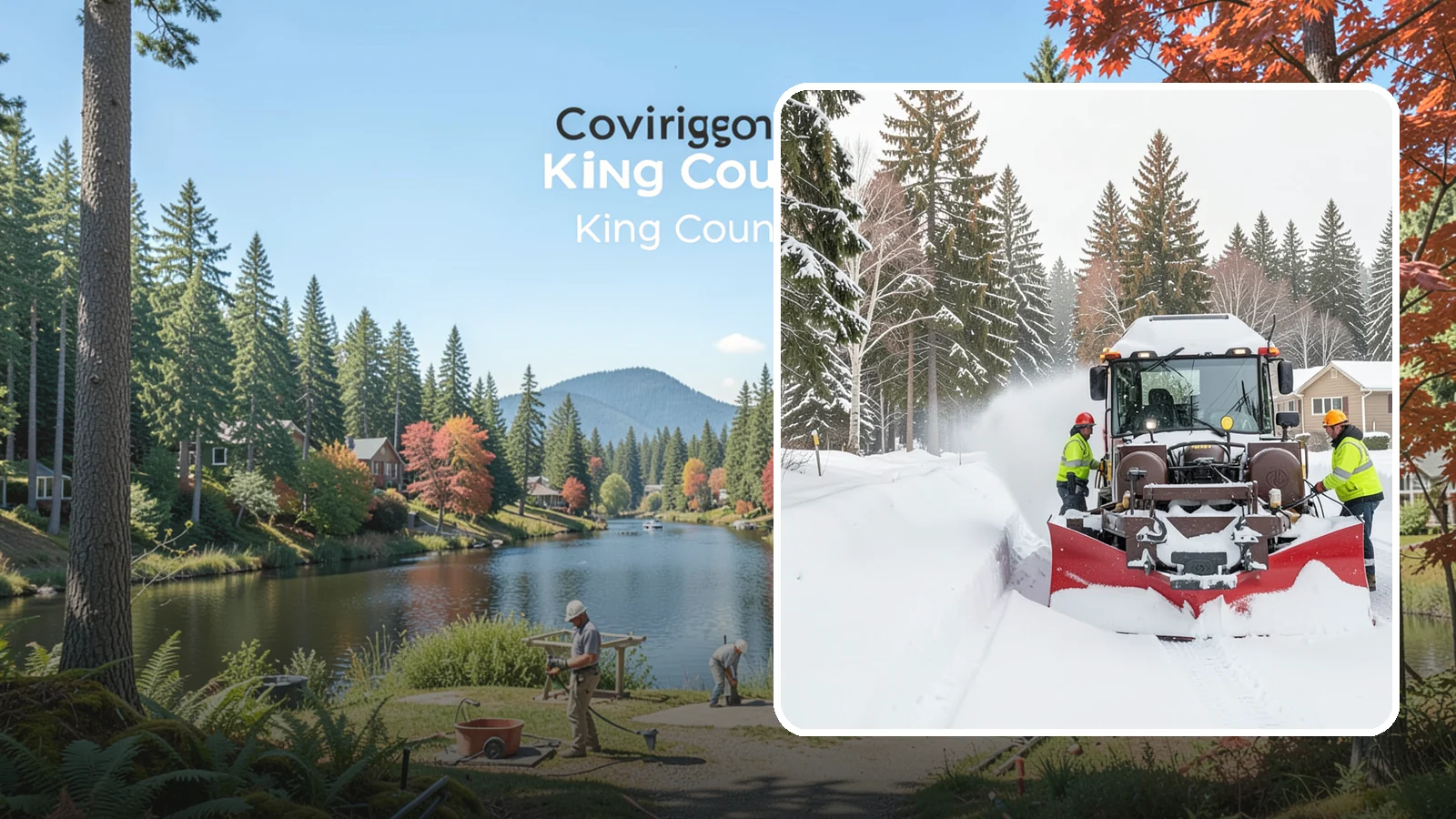 HOA Snow Plowing in Covington, King County, WA - We plow HOA roads, guest lots, and shared entrances under one seasonal contract so the whole community stays connected during a...