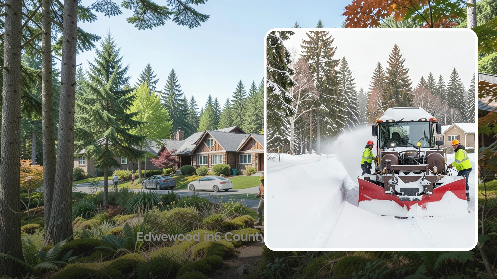 HOA Snow Plowing in Edgewood, Pierce County, WA - We plow HOA roads, guest lots, and shared entrances under one seasonal contract so the whole community stays connected during a...