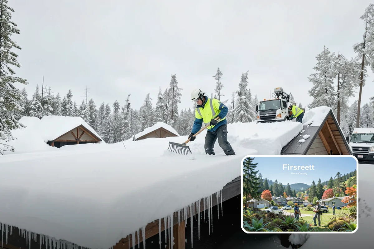 HOA Snow Plowing in Fircrest, Pierce County, WA - One seasonal contract covering all private roads and common areas