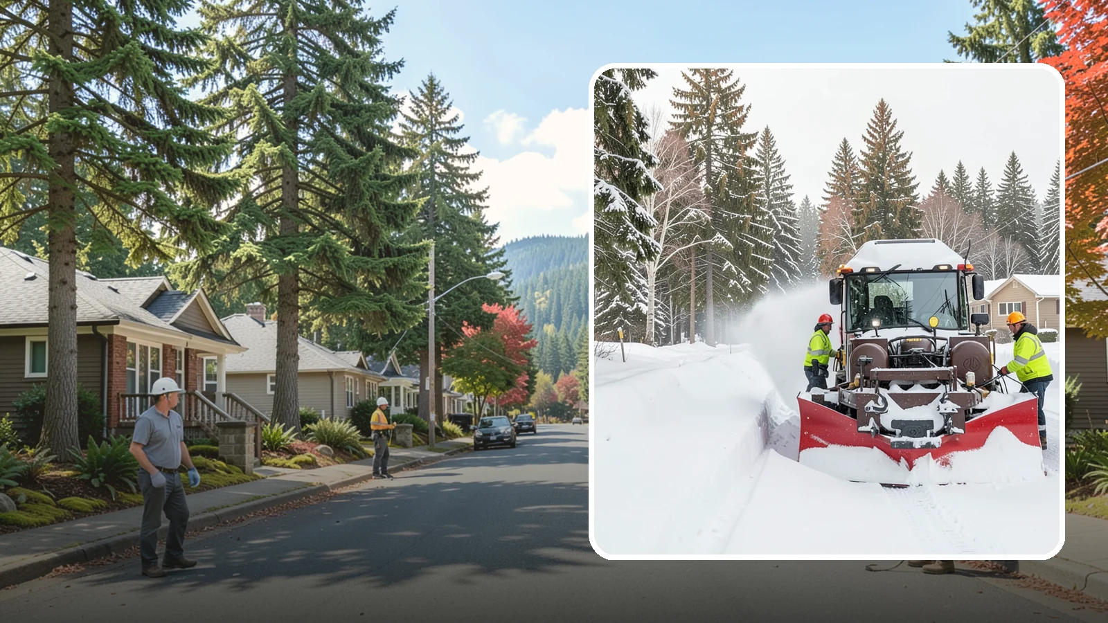 HOA Snow Plowing in Hunts Point, King County, WA - We plow HOA roads, guest lots, and shared entrances under one seasonal contract so the whole community stays connected during a...