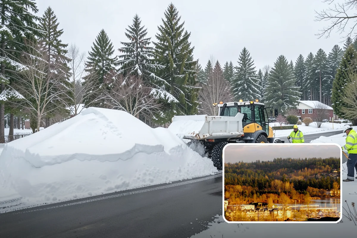 HOA Snow Plowing in Kenmore, King County, WA - One seasonal contract covering all private roads and common areas