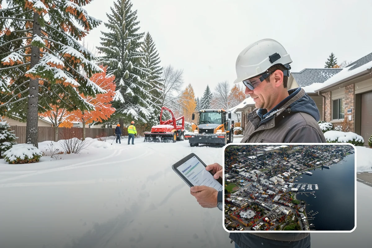 HOA Snow Plowing in Kirkland, King County, WA - One seasonal contract covering all private roads and common areas