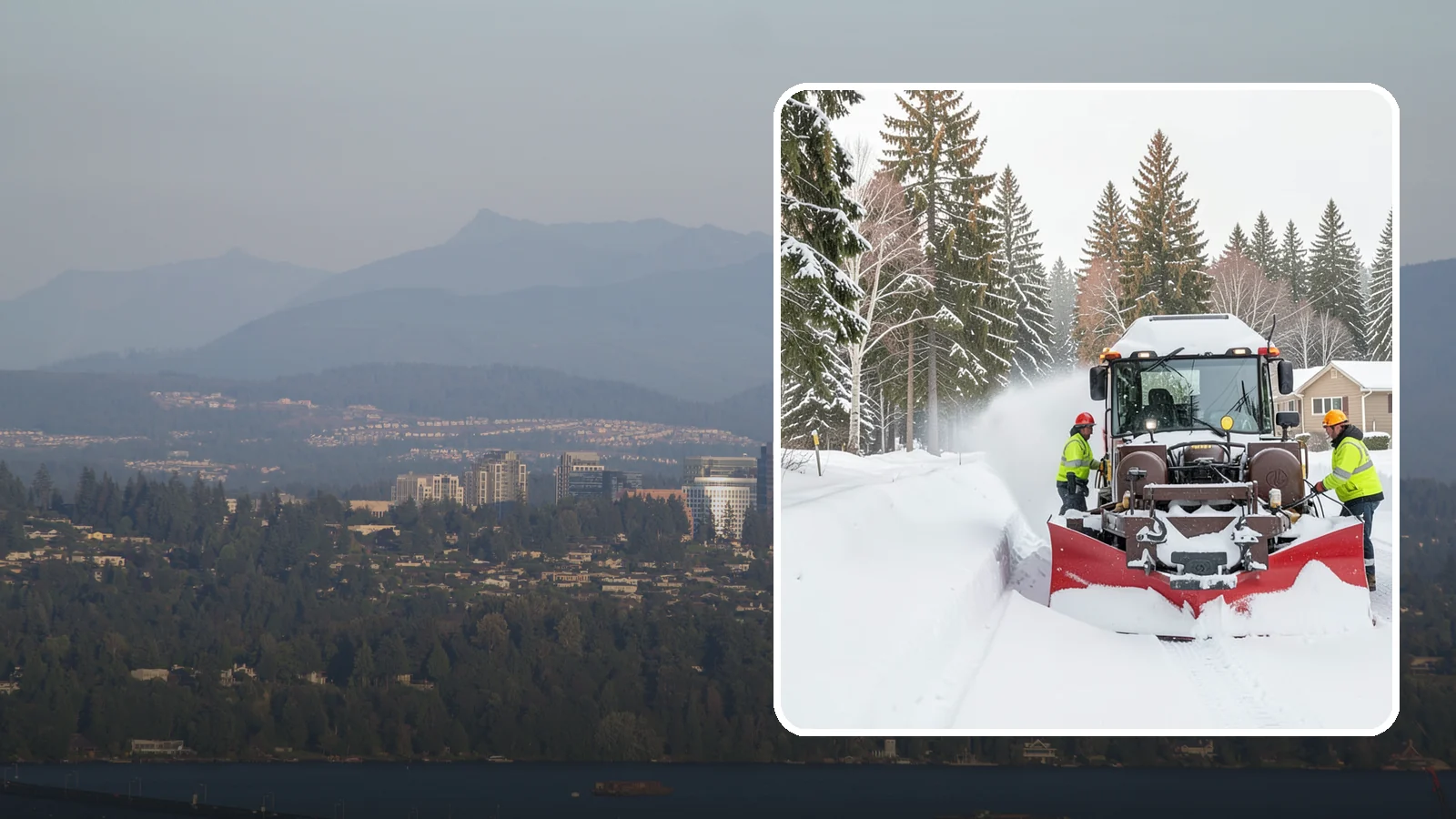 HOA Snow Plowing in Medina, King County, WA - We plow HOA roads, guest lots, and shared entrances under one seasonal contract so the whole community stays connected during a...