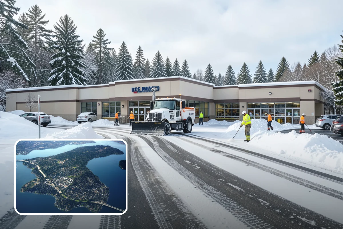 HOA Snow Plowing in Mercer Island, King County, WA - One seasonal contract covering all private roads and common areas