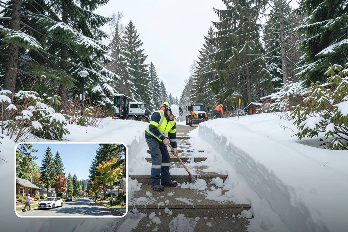 HOA Snow Plowing in Orting, Pierce County, WA - One seasonal contract covering all private roads and common areas