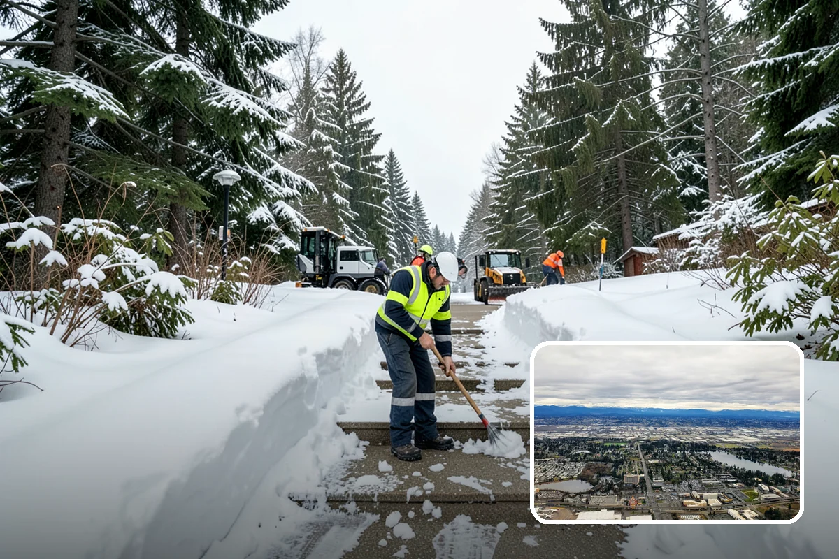 HOA Snow Plowing in SeaTac, King County, WA - One seasonal contract covering all private roads and common areas