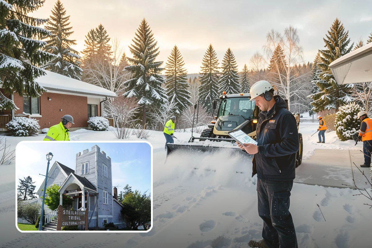 HOA Snow Plowing in Steilacoom, Pierce County, WA - One seasonal contract covering all private roads and common areas