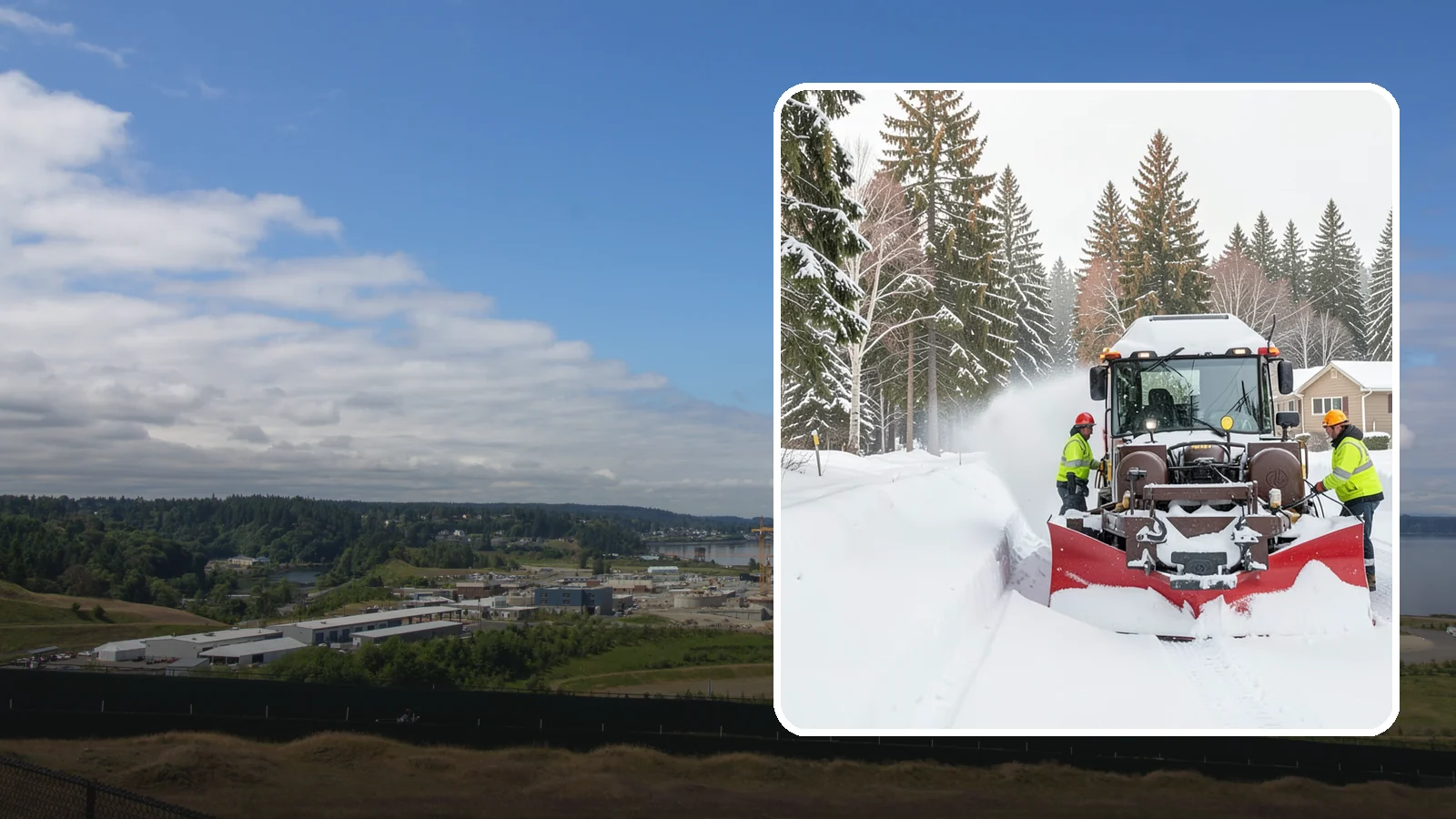 HOA Snow Plowing in University Place, Pierce County, WA - We plow HOA roads, guest lots, and shared entrances under one seasonal contract so the whole community stays connected during a...