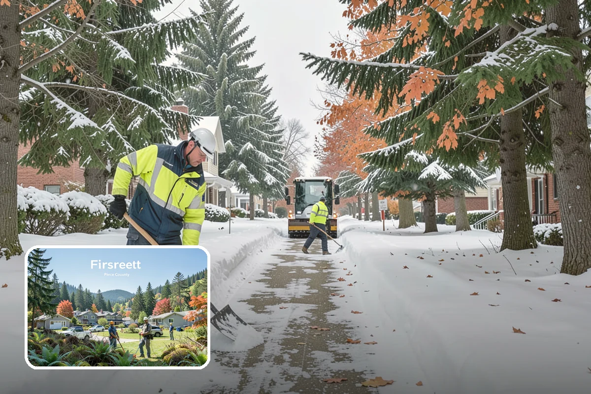 HOA Snow Removal in Fircrest, Pierce County, WA - Community-wide coverage under one contract