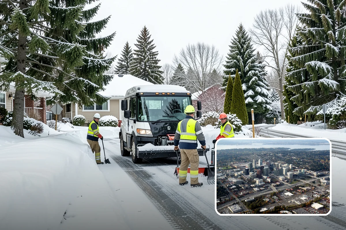 Holiday Snow Removal in Bellevue, King County, WA - Guaranteed coverage on Thanksgiving, Christmas, and New Year's when many competitors are closed