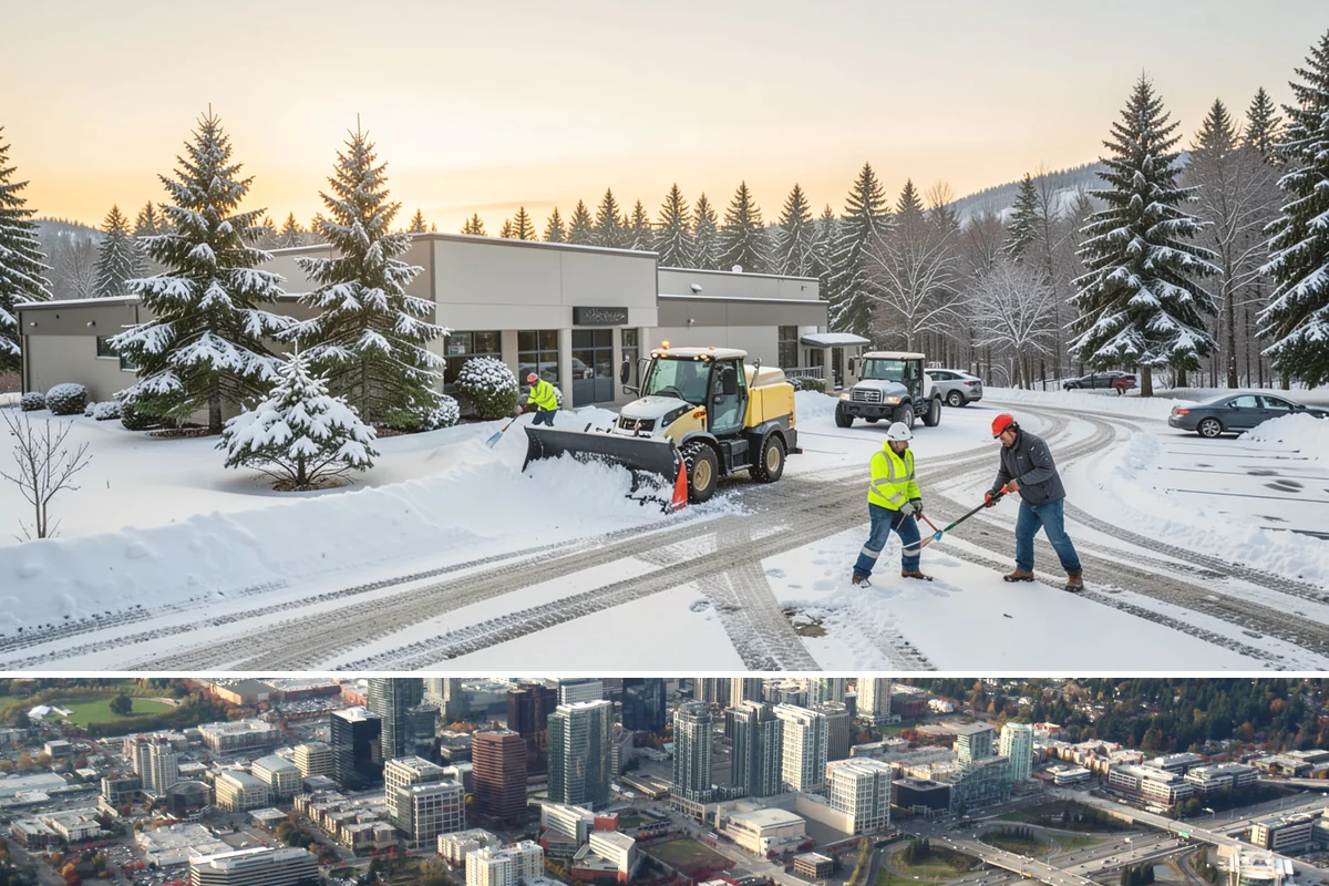 Holiday Snow Removal in Bellevue, King County, WA - Book holiday coverage by early November so your property is locked into a route before the first arctic outflow of the season.