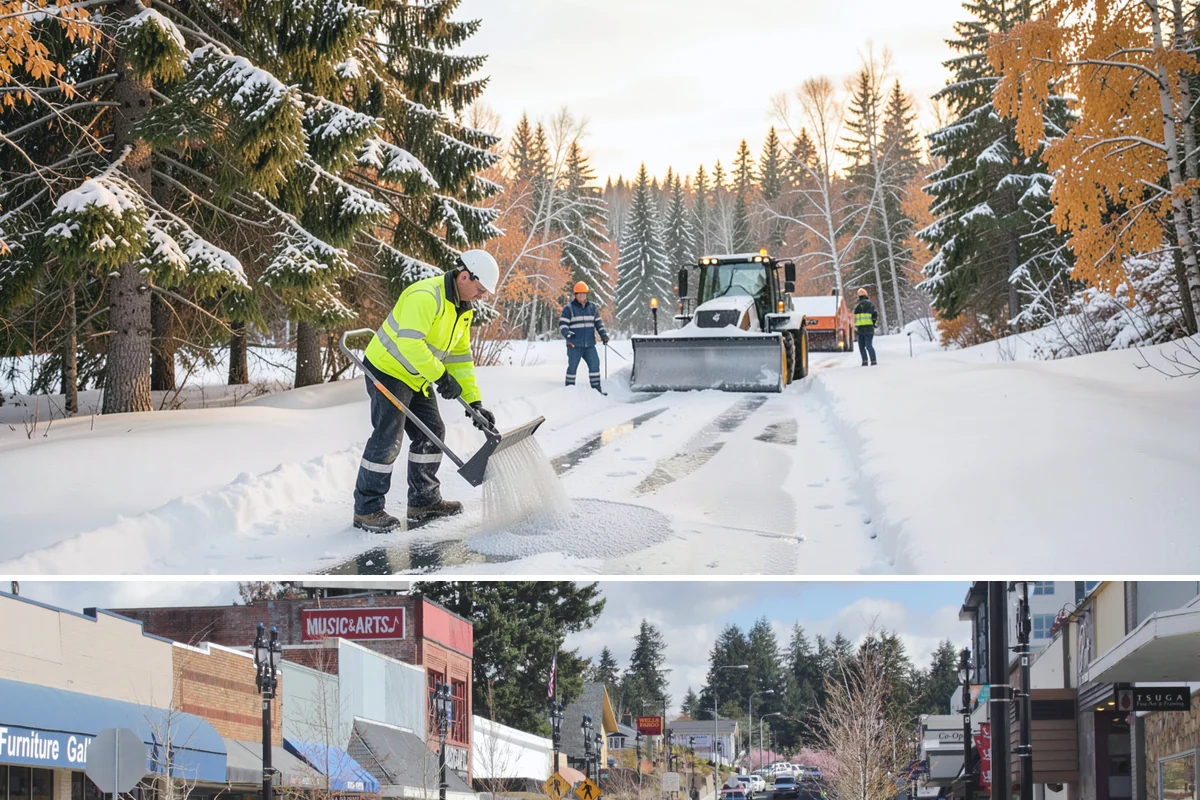 Holiday Snow Removal in Bothell, King County, WA - Book holiday coverage by early November so your property is locked into a route before the first arctic outflow of the season.