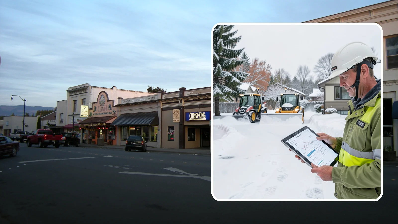 Holiday Snow Removal in Burlington, Skagit County, WA - We keep Western Washington homes and businesses accessible through Thanksgiving, Christmas, and New Year's when a Cascade cold...
