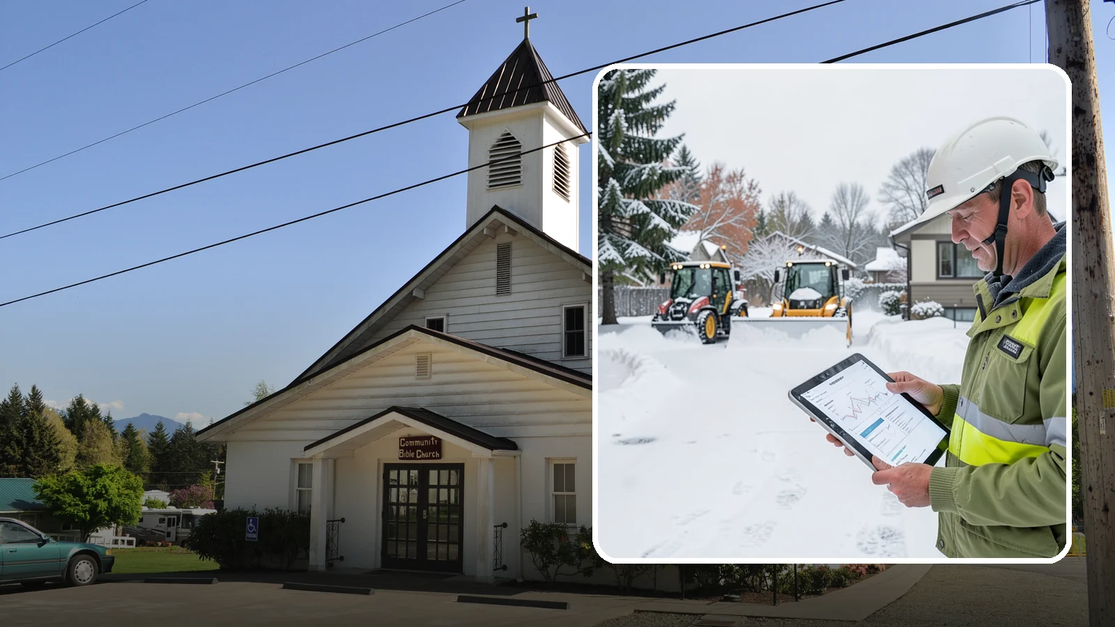 Holiday Snow Removal in Concrete, Skagit County, WA - We keep Western Washington homes and businesses accessible through Thanksgiving, Christmas, and New Year's when a Cascade cold...