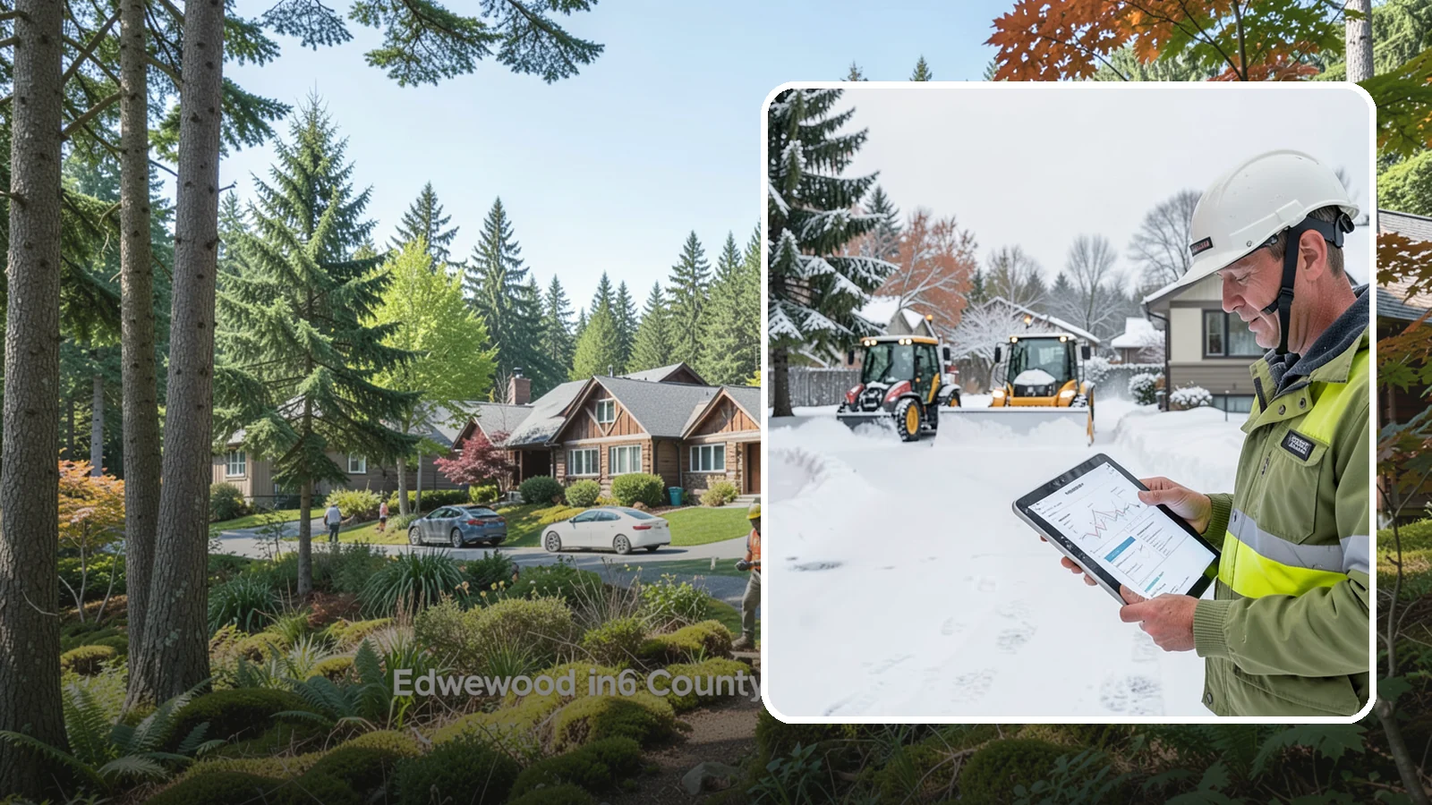 Holiday Snow Removal in Edgewood, Pierce County, WA - We keep Western Washington homes and businesses accessible through Thanksgiving, Christmas, and New Year's when a Cascade cold...