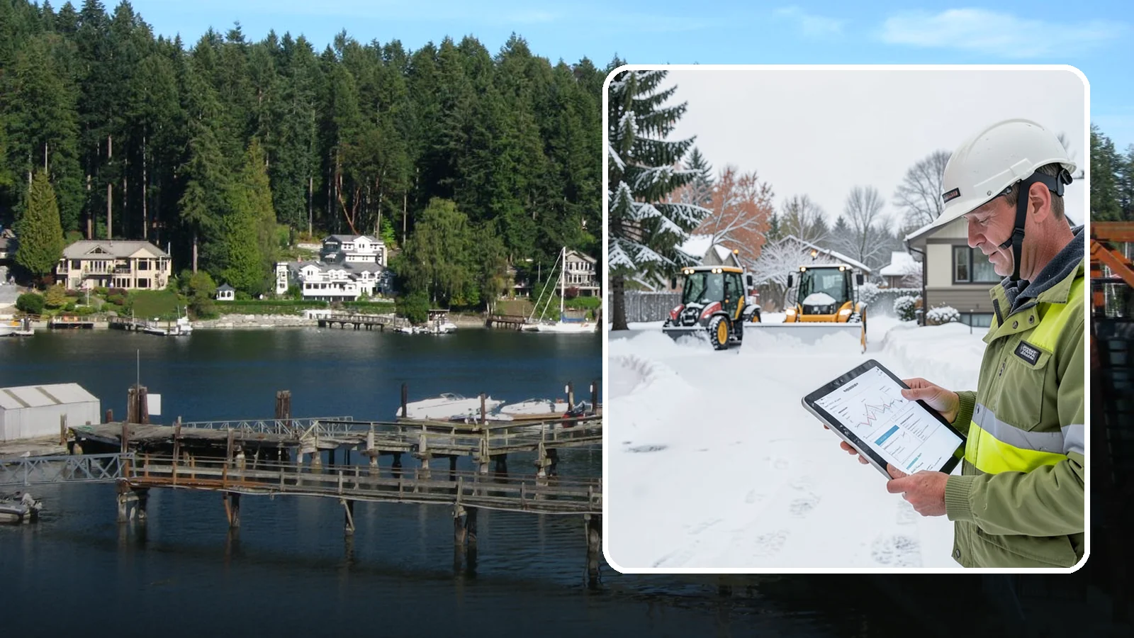 Holiday Snow Removal in Gig Harbor, Pierce County, WA - We keep Western Washington homes and businesses accessible through Thanksgiving, Christmas, and New Year's when a Cascade cold...