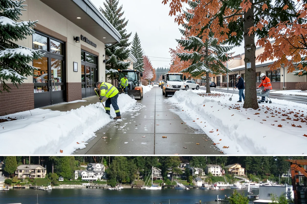 Holiday Snow Removal in Gig Harbor, Pierce County, WA - Book holiday coverage by early November so your property is locked into a route before the first arctic outflow of the season.
