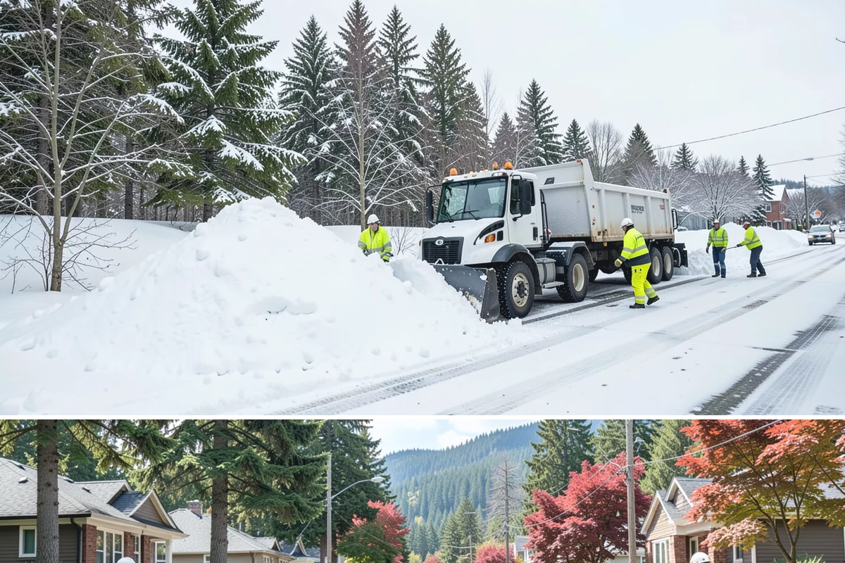 Holiday Snow Removal in Hunts Point, King County, WA - Book holiday coverage by early November so your property is locked into a route before the first arctic outflow of the season.