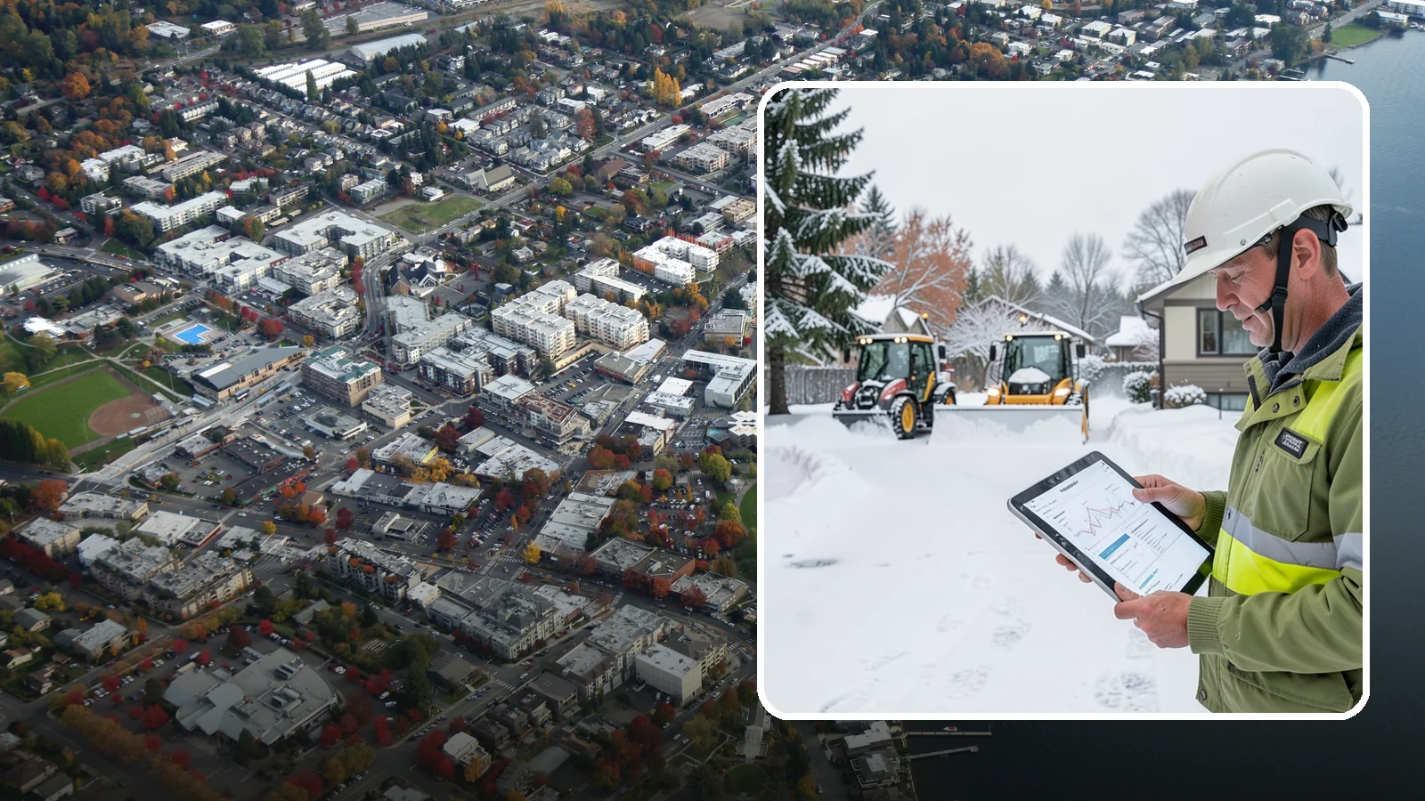 Holiday Snow Removal in Kirkland, King County, WA - We keep Western Washington homes and businesses accessible through Thanksgiving, Christmas, and New Year's when a Cascade cold...