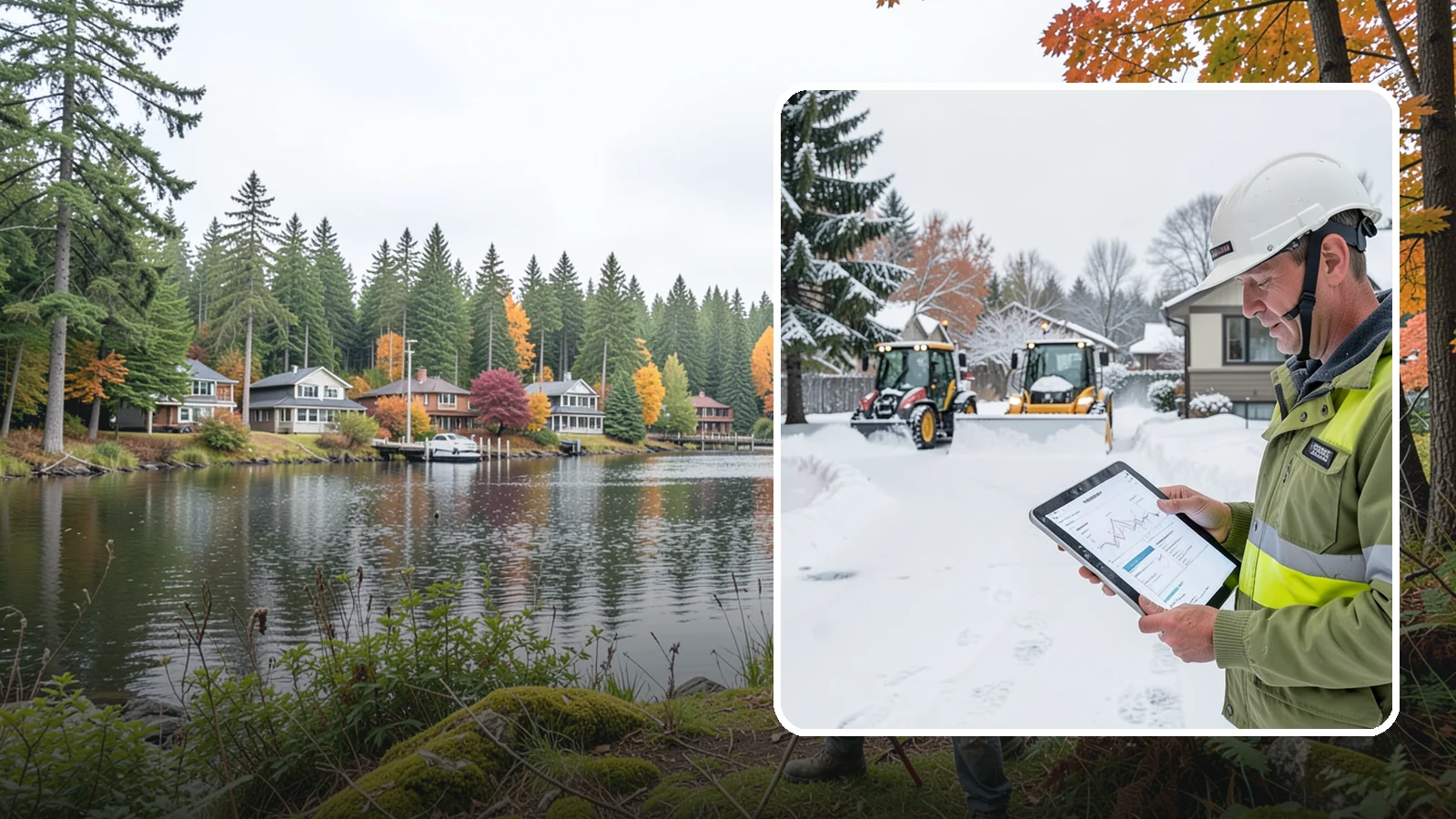 Holiday Snow Removal in La Conner, Skagit County, WA - We keep Western Washington homes and businesses accessible through Thanksgiving, Christmas, and New Year's when a Cascade cold...