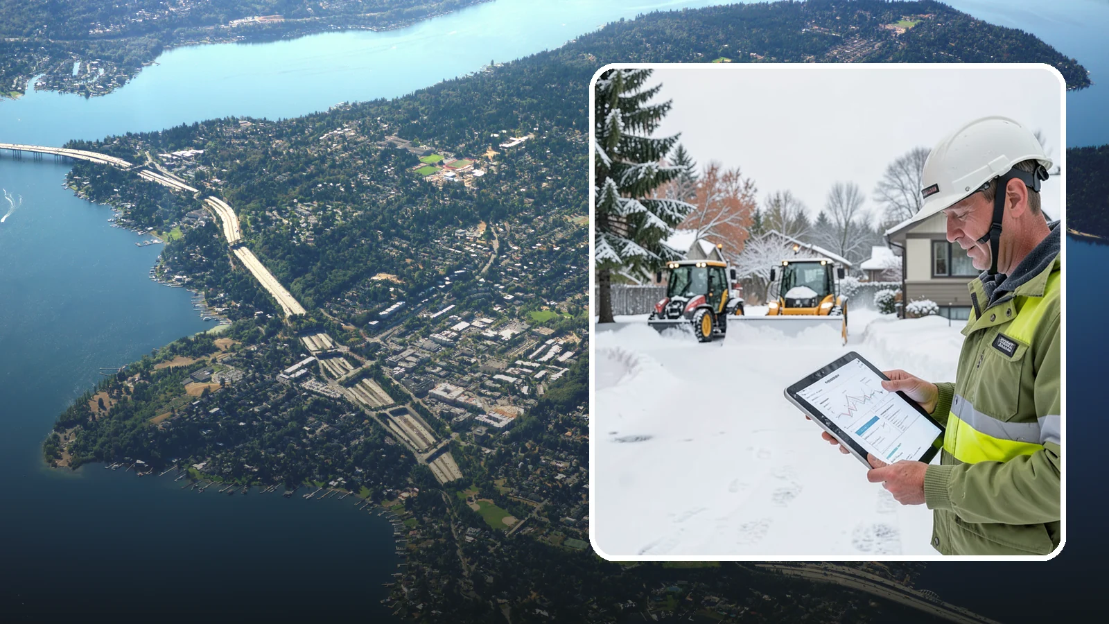 Holiday Snow Removal in Mercer Island, King County, WA - We keep Western Washington homes and businesses accessible through Thanksgiving, Christmas, and New Year's when a Cascade cold...
