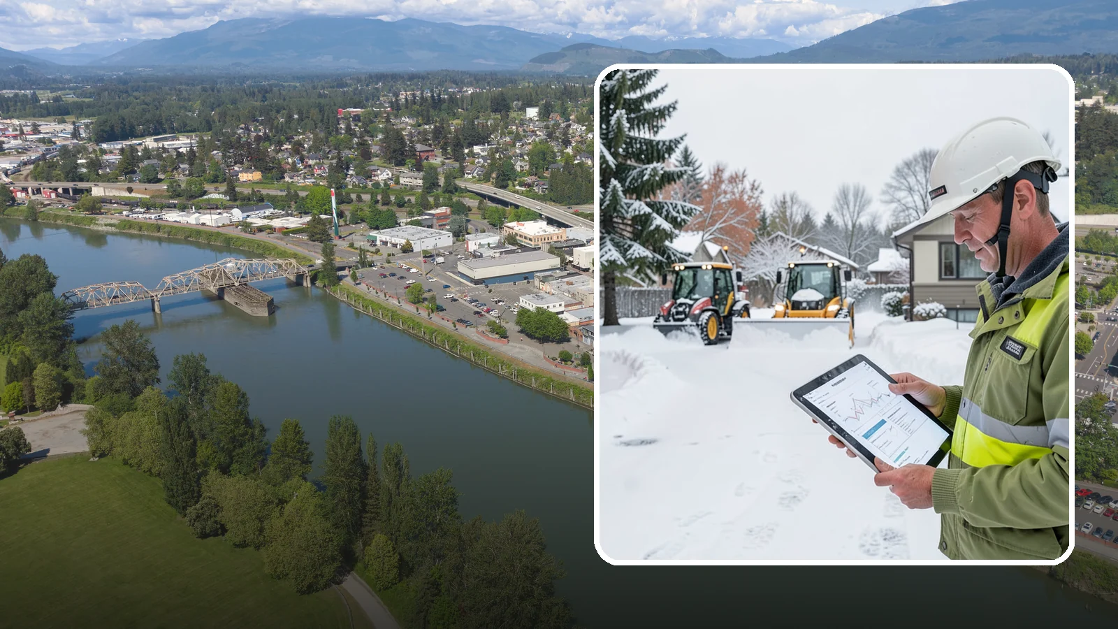 Holiday Snow Removal in Mount Vernon, Skagit County, WA - We keep Western Washington homes and businesses accessible through Thanksgiving, Christmas, and New Year's when a Cascade cold...