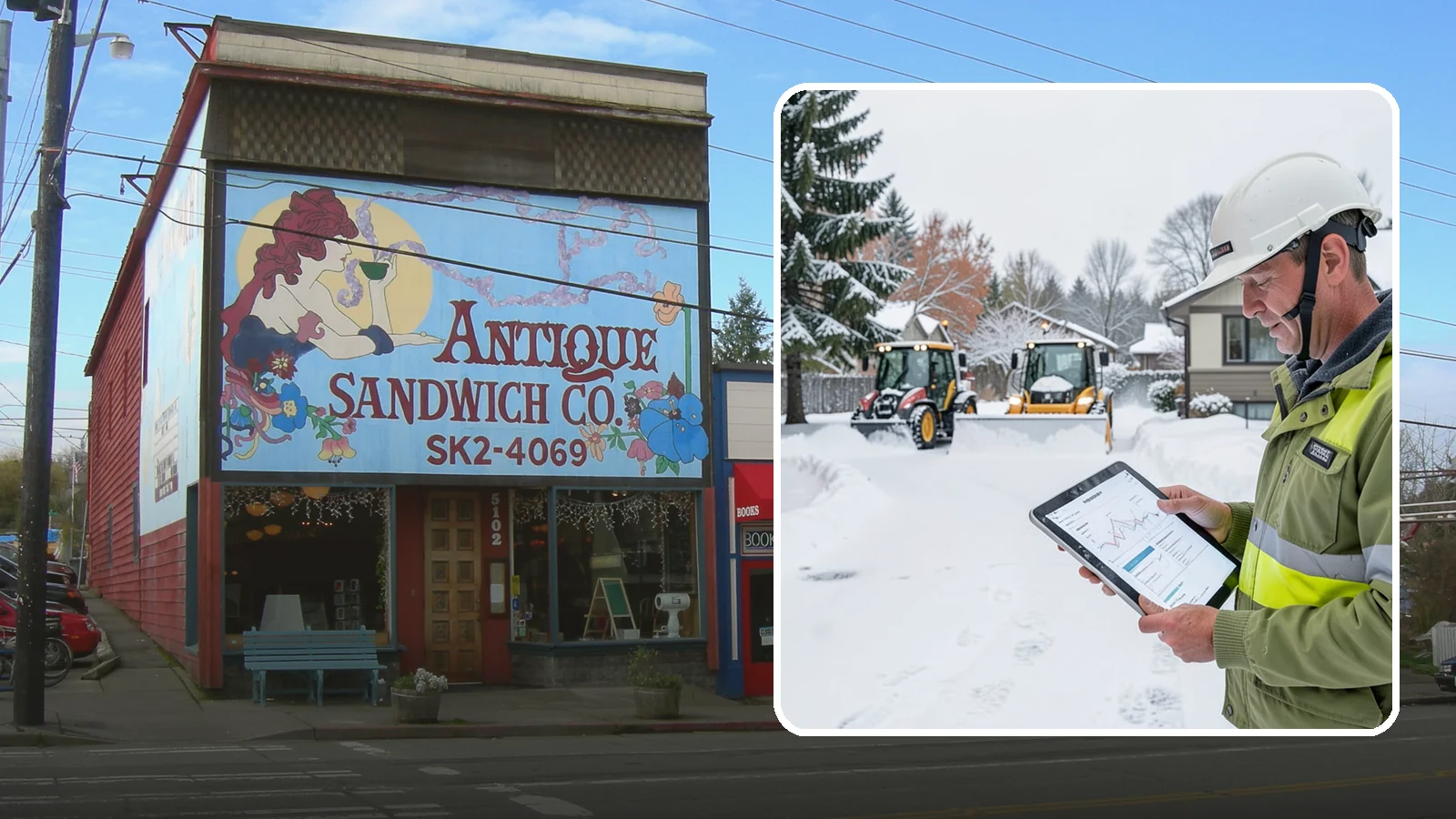Holiday Snow Removal in Ruston, Pierce County, WA - We keep Western Washington homes and businesses accessible through Thanksgiving, Christmas, and New Year's when a Cascade cold...