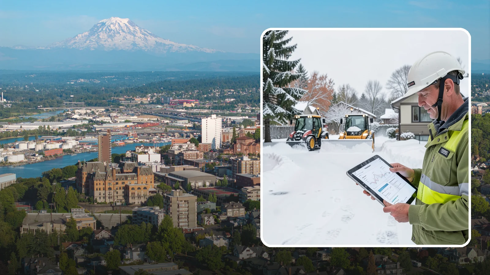 Holiday Snow Removal in Tacoma, Pierce County, WA - We keep Western Washington homes and businesses accessible through Thanksgiving, Christmas, and New Year's when a Cascade cold...