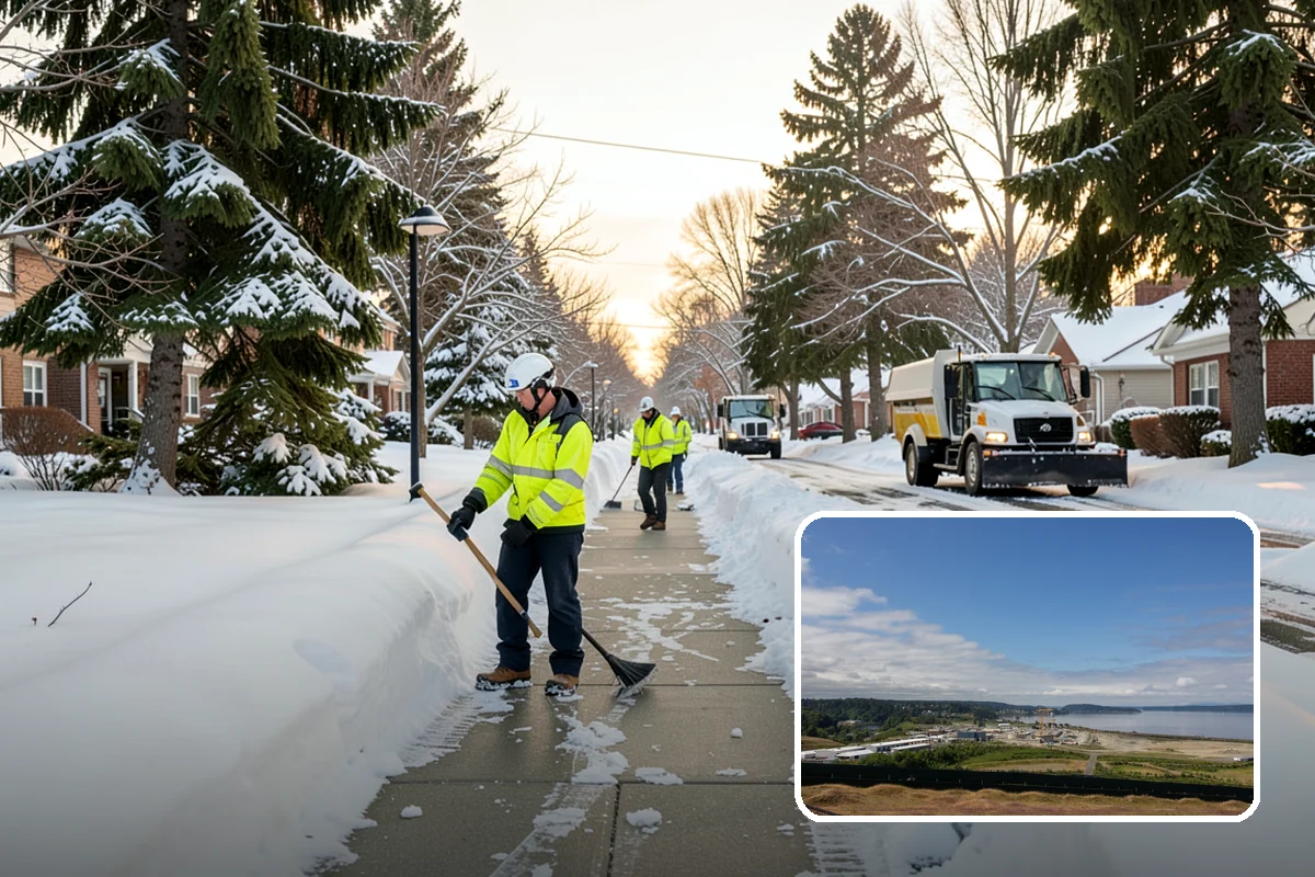 Holiday Snow Removal in University Place, Pierce County, WA - Guaranteed coverage on Thanksgiving, Christmas, and New Year's when many competitors are closed