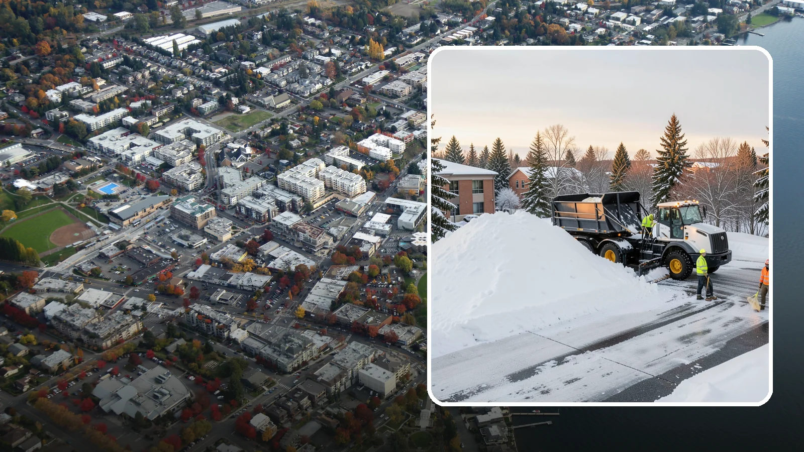 Hospital Snow Hauling in Kirkland, King County, WA - We haul snow from hospital lots, drives, and emergency approaches where uninterrupted access is non-negotiable.