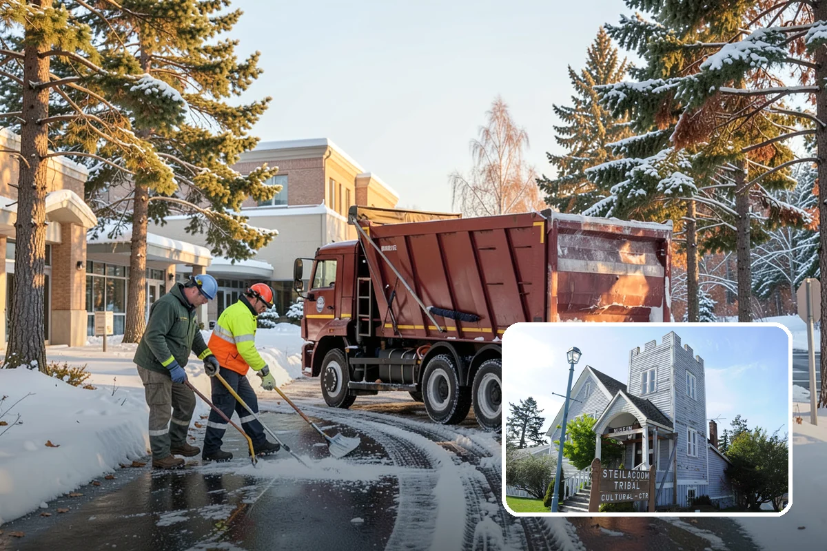 Hospital Snow Hauling in Steilacoom, Pierce County, WA - Keeps ambulance bays and emergency routes clear