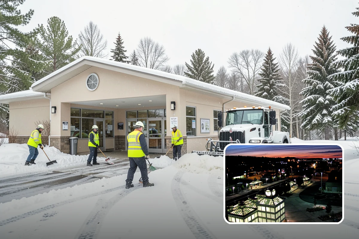 Hospital Snow Removal in Auburn, King County, WA - Ambulance bays and ER entrances cleared first