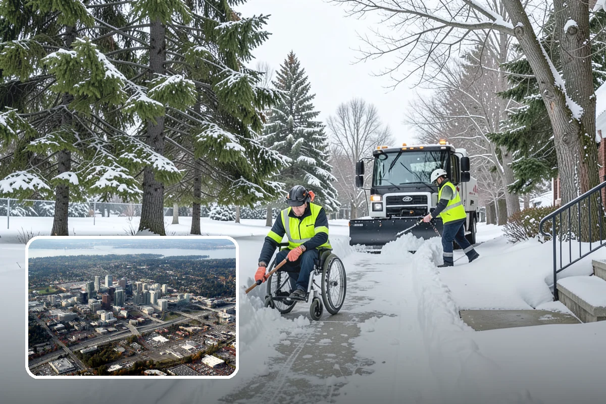 Hospital Snow Removal in Bellevue, King County, WA - Ambulance bays and ER entrances cleared first