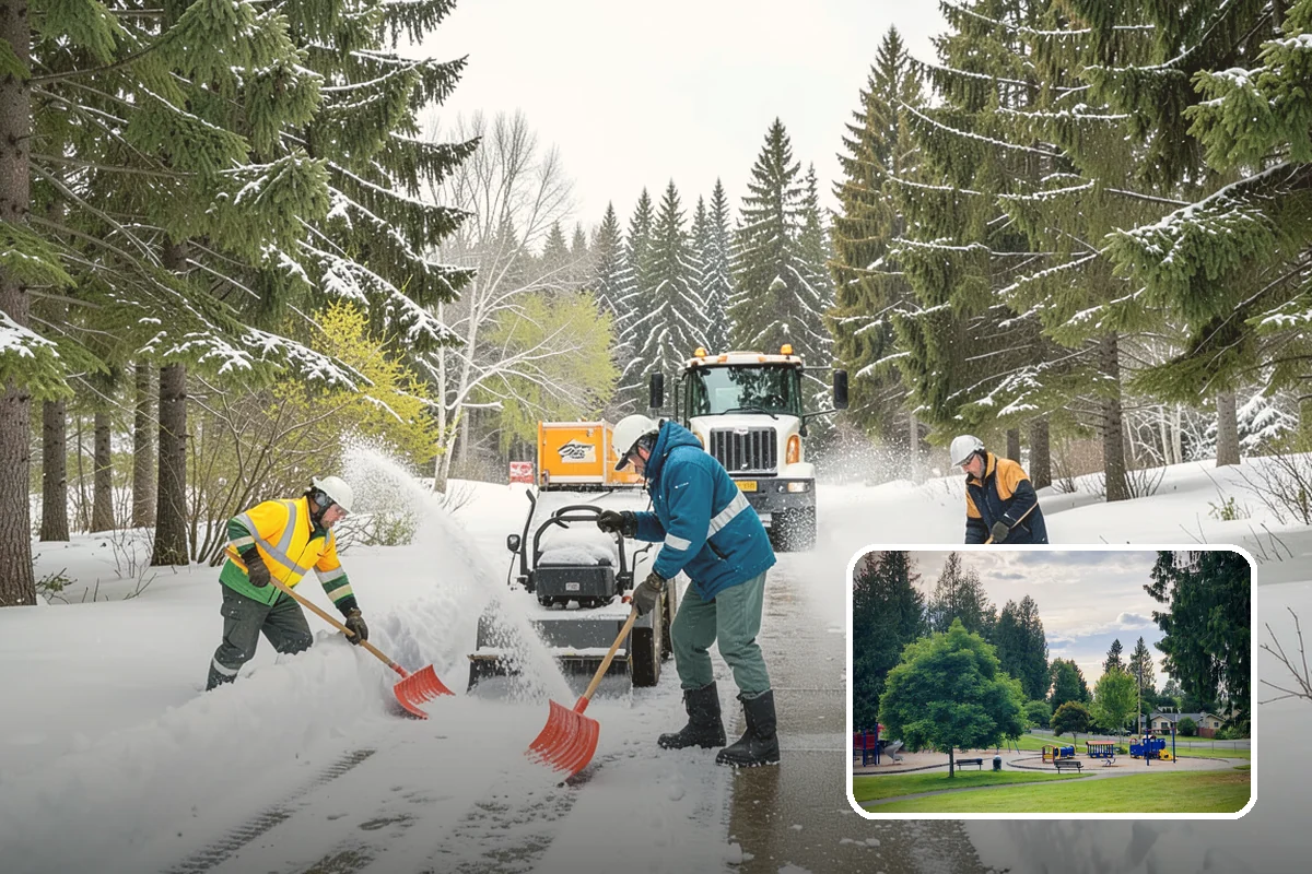 Hospital Snow Removal in Bonney Lake, Pierce County, WA - Ambulance bays and ER entrances cleared first