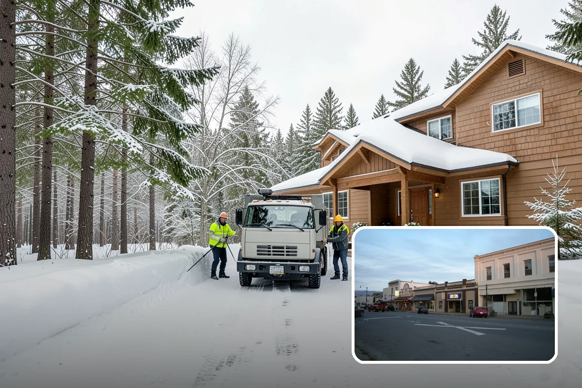 Hospital Snow Removal in Burlington, Skagit County, WA - Ambulance bays and ER entrances cleared first