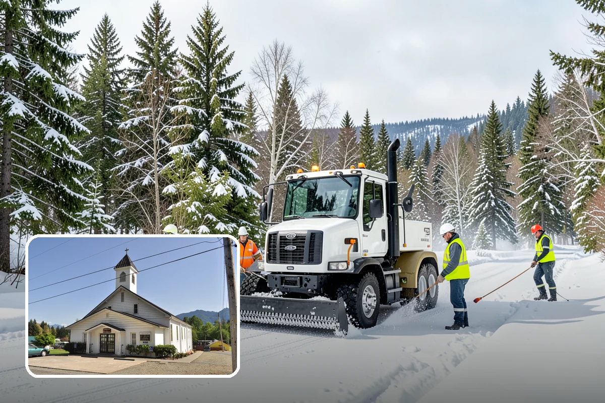 Hospital Snow Removal in Concrete, Skagit County, WA - Ambulance bays and ER entrances cleared first