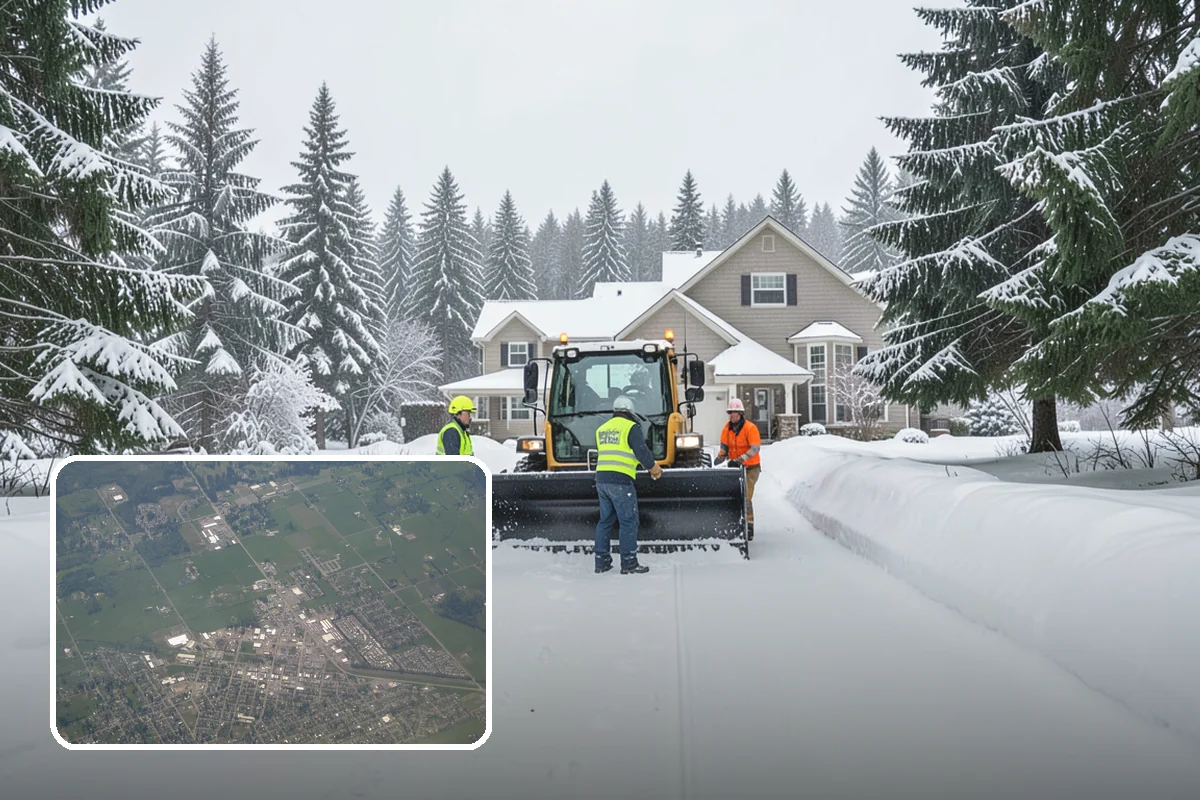 Hospital Snow Removal in Enumclaw, King County, WA - Ambulance bays and ER entrances cleared first