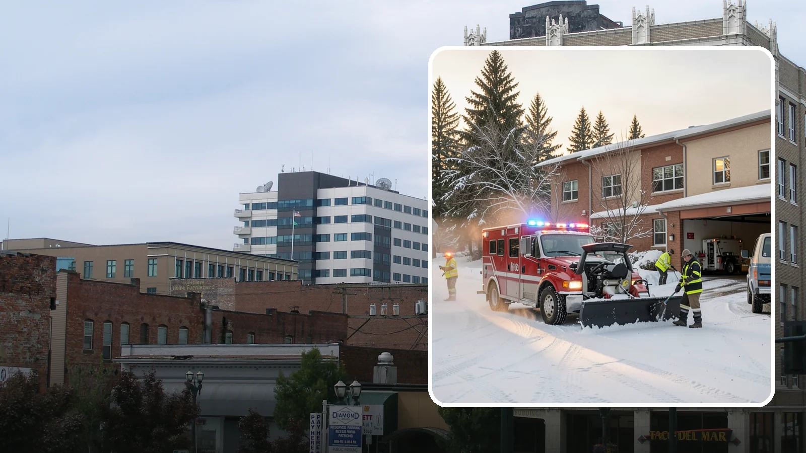 Hospital Snow Removal in Everett, Snohomish County, WA - At a hospital, a cleared ambulance bay and a safe patient walkway are life-safety essentials, so we treat every route as...