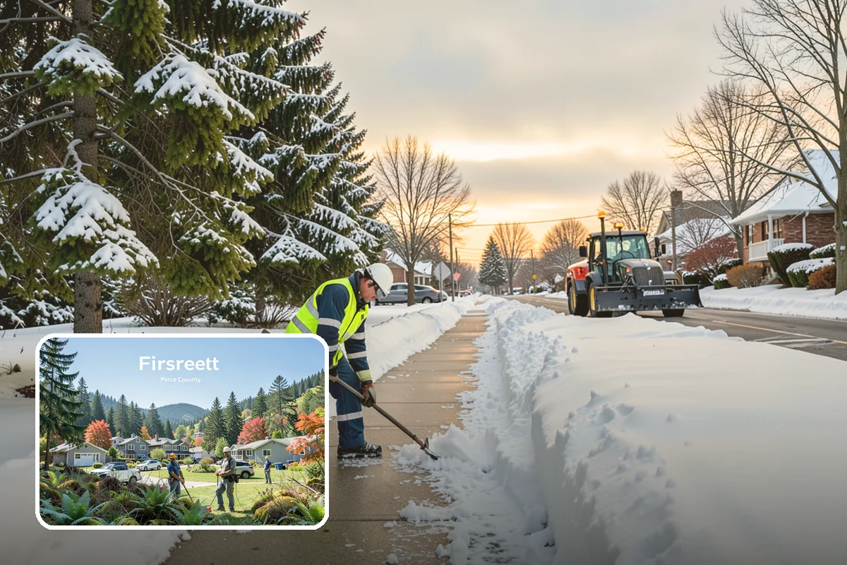 Hospital Snow Removal in Fircrest, Pierce County, WA - Ambulance bays and ER entrances cleared first