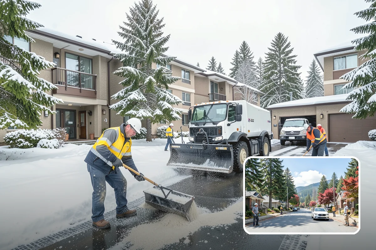 Hospital Snow Removal in Hunts Point, King County, WA - Ambulance bays and ER entrances cleared first