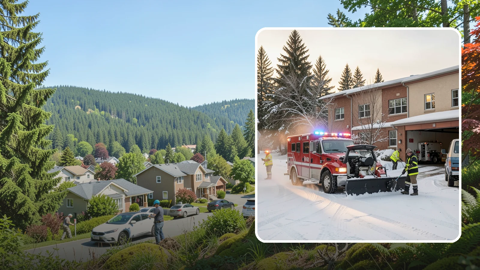 Hospital Snow Removal in Index, Snohomish County, WA - At a hospital, a cleared ambulance bay and a safe patient walkway are life-safety essentials, so we treat every route as...