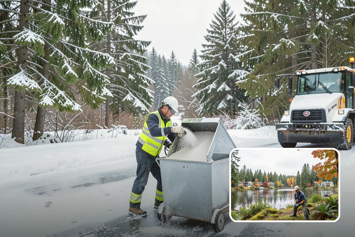 Hospital Snow Removal in La Conner, Skagit County, WA - Ambulance bays and ER entrances cleared first