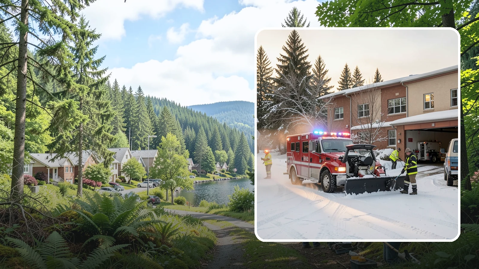 Hospital Snow Removal in Lake Forest Park, King County, WA - At a hospital, a cleared ambulance bay and a safe patient walkway are life-safety essentials, so we treat every route as...