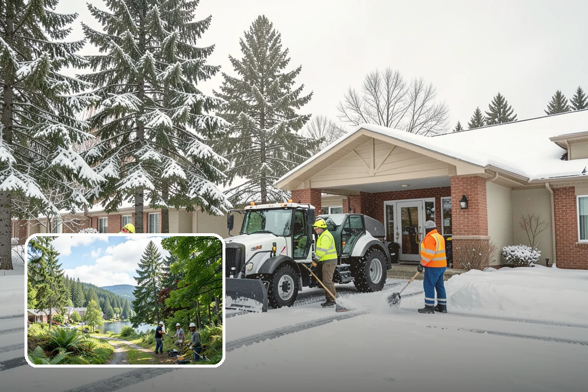 Hospital Snow Removal in Lake Forest Park, King County, WA - Ambulance bays and ER entrances cleared first