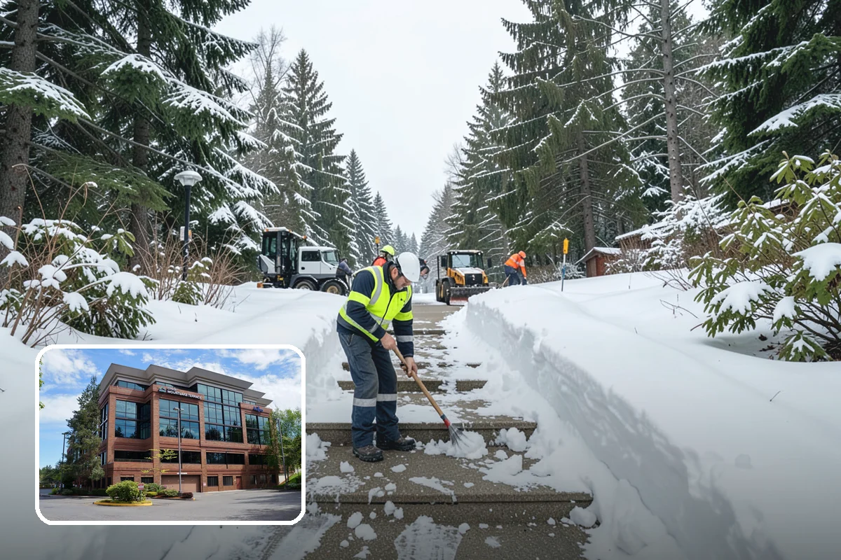 Hospital Snow Removal in Mountlake Terrace, Snohomish County, WA - Ambulance bays and ER entrances cleared first